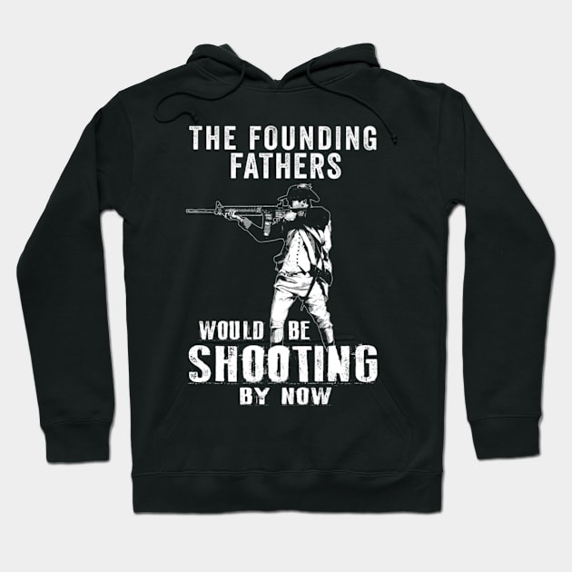 Founding Father Shooting Fathers Day Hoodie by Autumn Watercolor